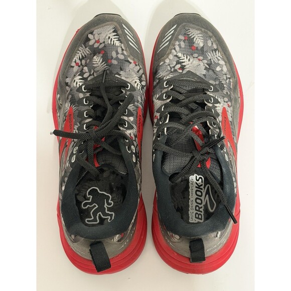 Brooks Cascadia 16 Sasquatch Sneaker Men's Size 8 Red Black Trail Running Shoes - Picture 6 of 11